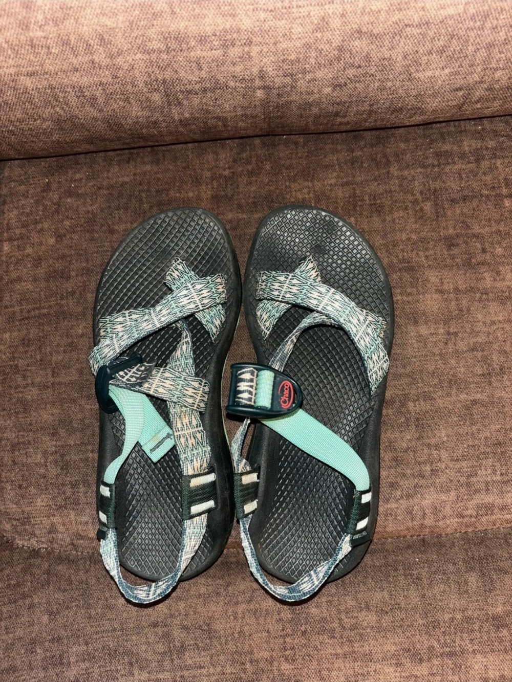 Chaco Z/2 Sandals Classic Shoes Size 6 Sport Water Hike Zig Zag Green White